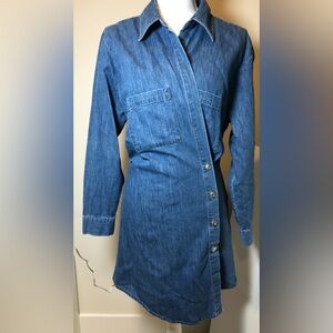 ZARA *NWT* Denim Button-Up Dress